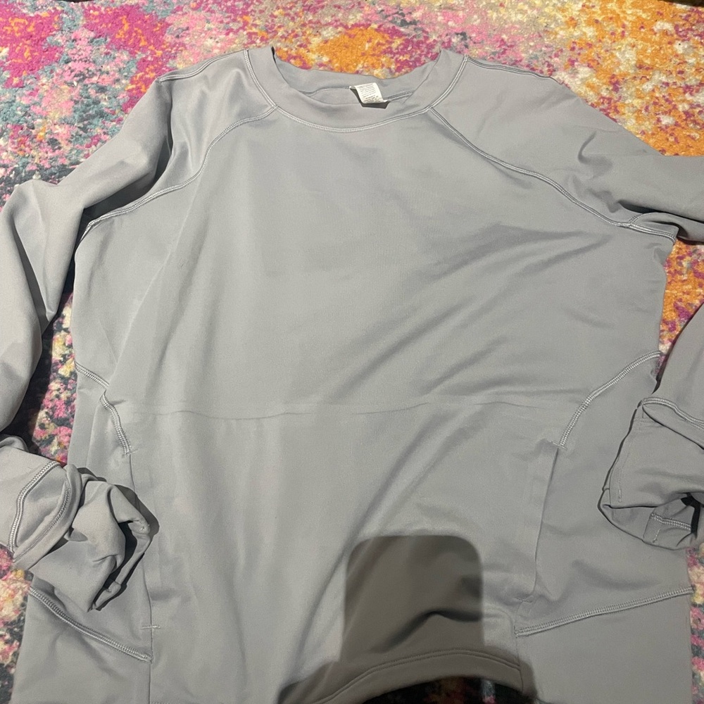 Blueish grey Lululemon running crewneck